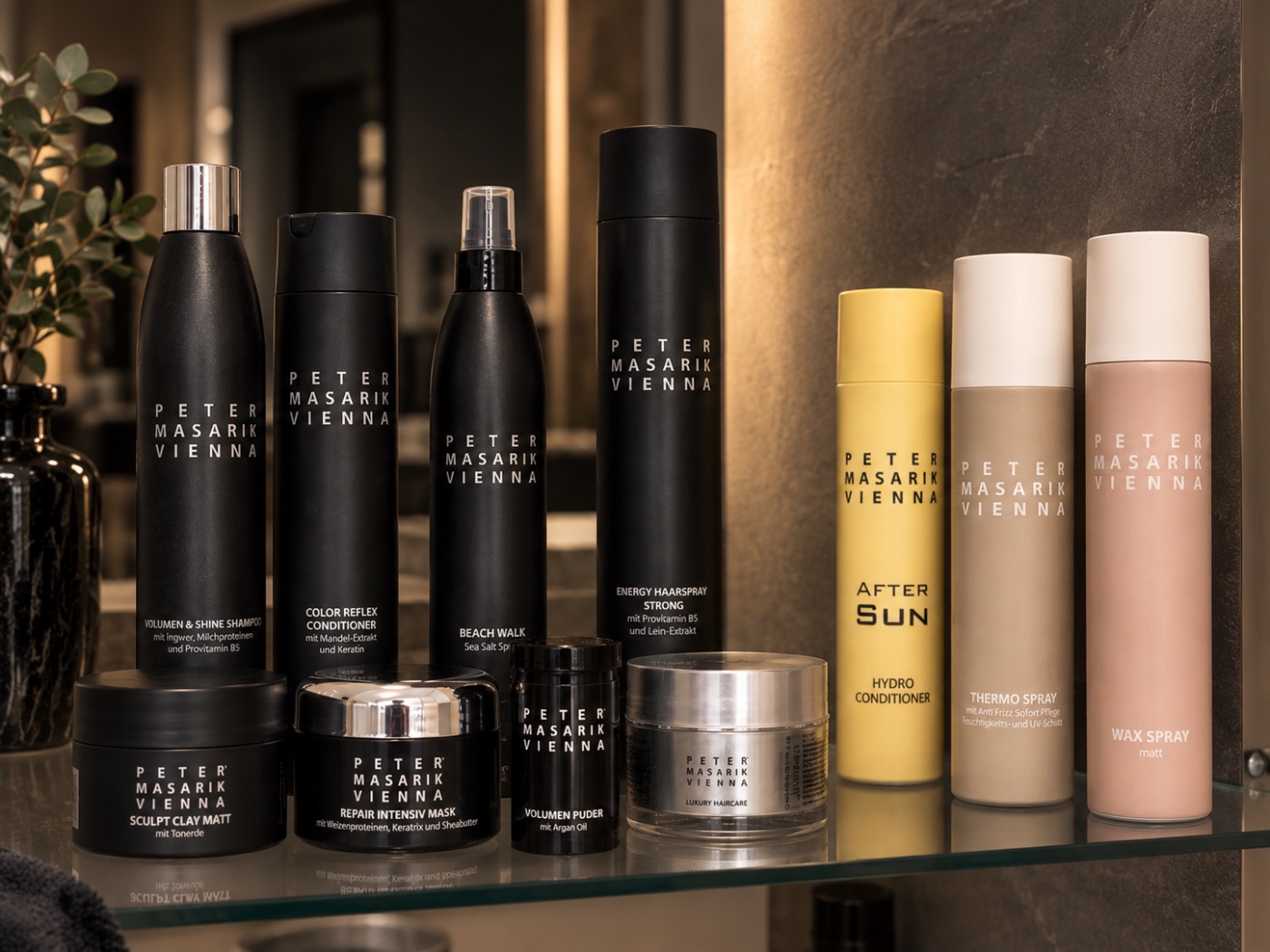 Peter Masarik Vienna Black Line und Beige & Pink Collection – Pflege- und Styling-Produkte